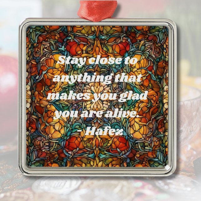 Custom Mosaic Pattern Nowruz Persian New Year Gift Metal Ornament (Custom Mosaic Pattern Nowruz Persian New Year Gift)