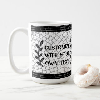 Custom Mosaic Print Your Own Text Coffee Mug