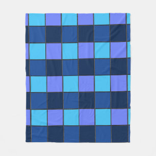 Custom  Mosaic Tile & Pixel Grid Pattern Fleece Blanket