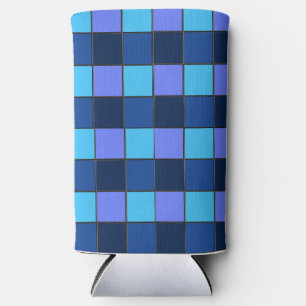 Custom  Mosaic Tile & Pixel Grid Pattern Seltzer Can Cooler
