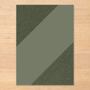 Custom Moss Green Acrylic Invitation