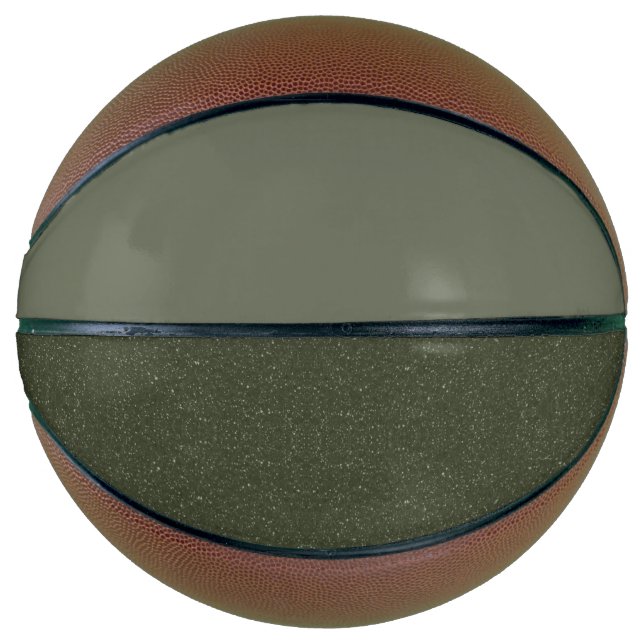 Custom Moss Green Basketball – Horizontal Split (Front)