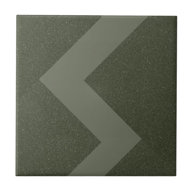 Custom Moss Green Ceramic Tile (Front)