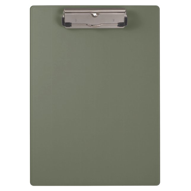 Custom Moss Green Clipboard – Sleek Matte (Front)