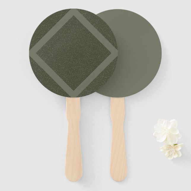 Custom Moss Green Diamond Fans – Bulk Event (Front and Back)