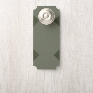 Custom Moss Green Door Hanger