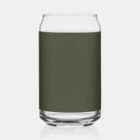 Custom Moss Green Glitter Drinkware Glass Can