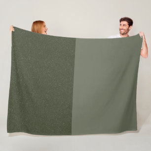 Custom Moss Green Half-Tone Fleece Blanket