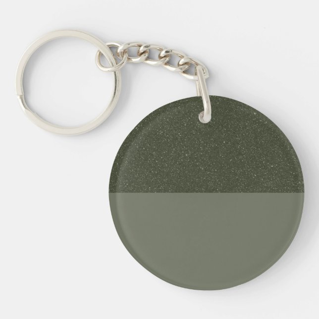 Custom Moss Green Keychain – Noise Top Finish (Front)
