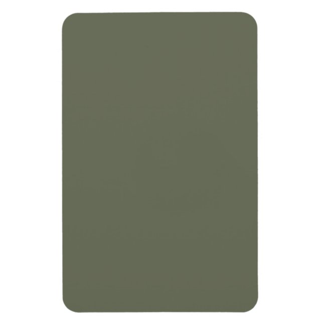 Custom Moss Green Minimalist Flexible Photo Magnet (Vertical)