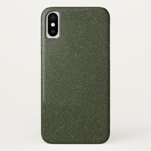 Custom Moss Green Noise iPhone X Case (Back)