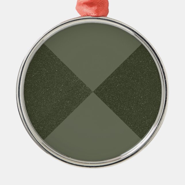 Custom Moss Green Ornament – Bold Contrast Design (Front)