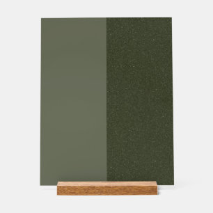 Custom Moss Green Split Acrylic Sign