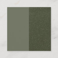 Custom Moss Green Split Flat Loyalty Card