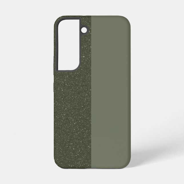 Custom Moss Green Split Galaxy S22 Case (Back)