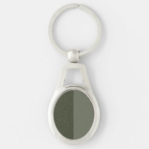 Custom Moss Green Split Metal Keychain