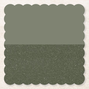 Custom Moss Green Split Paper Coaster