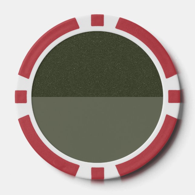 Custom Moss Green Split Poker Chip – Bulk Favour (Front)