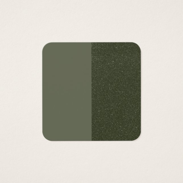 Custom Moss Green Split Profile Card (Front)