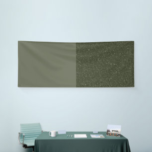 Custom Moss Green Split-Texture Banner