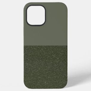 Custom Moss Green Split Texture iPhone Case