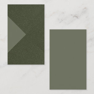 Custom Moss Green Textured Triangle Business Card