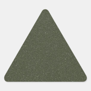 Custom Moss Green Textured Triangle Sticker