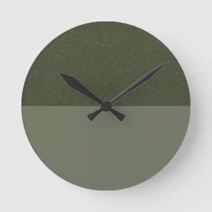 Custom Moss Green Wall Clock – Textured & Matte