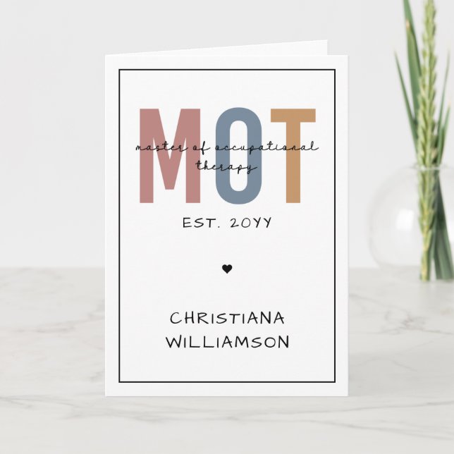 Custom MOT Master Of Occupational Therapy Card (Front)