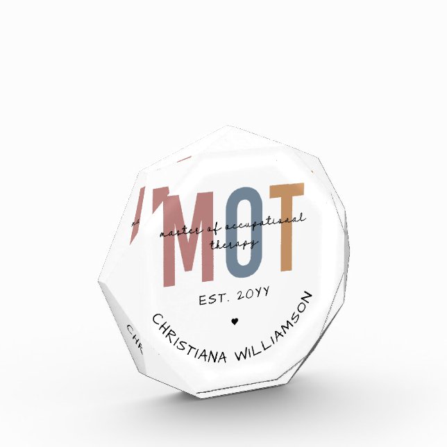 Custom MOT Master Of Occupational Therapy  Photo Block (Left)