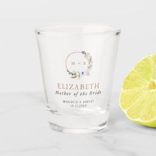 Custom Mother of the Bride Gift Boho Wedding  Shot Glass