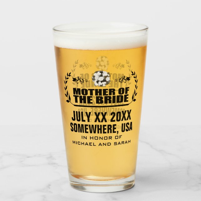 Custom Mother of the Bride Glass (Front Filled)