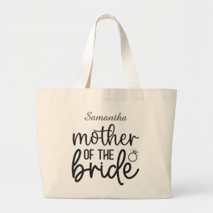 Custom Mother Of The Bride Wedding Large Tote Bag