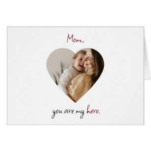 Custom Mother’s Day Card – 'Mum, you are my hero'