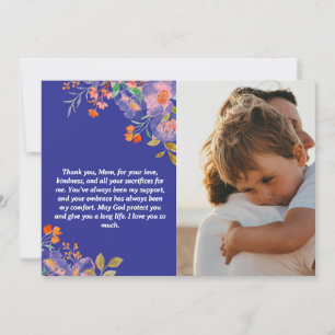 Custom Mother’s Day Gift and Loving Message Holiday Card
