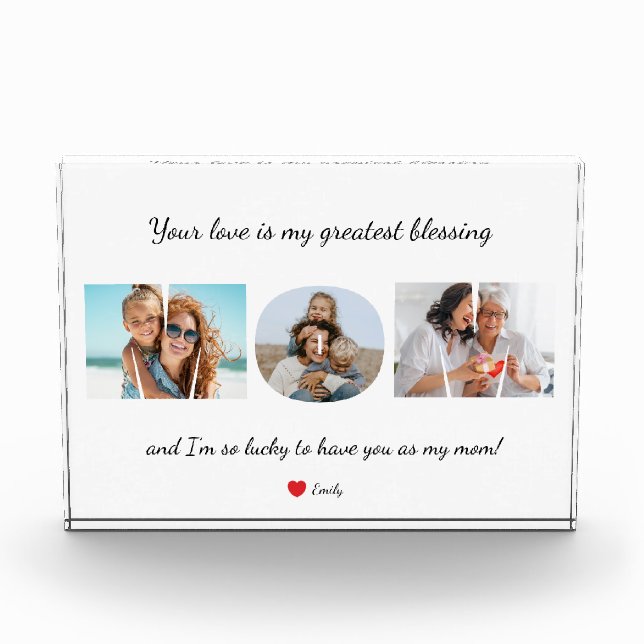 Custom Mother’s Love  Photo Block (Front)