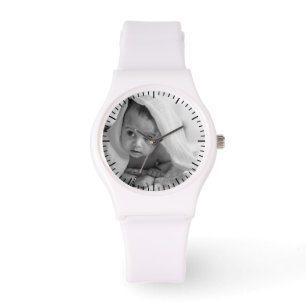 Custom Mother's Day Gift, Personalised White Photo Watch