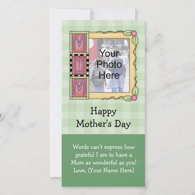 Custom Mother's Day Photo Cards (Front)