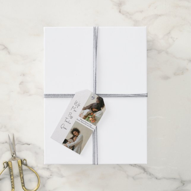 Custom Mother's Day Photo Gift Tag – Personalised  (With Twine)