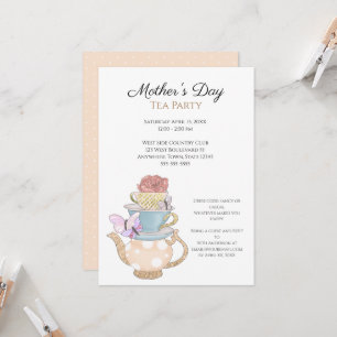 Custom Mother's Day Tea Party Invitation