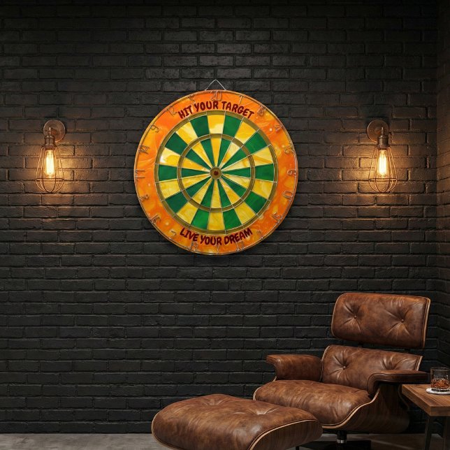 Custom Motivational "Hit Your Target" Dartboard (Creator Uploaded)