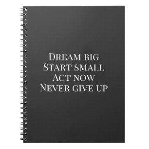 Custom Motivational Quote Canvas Tile Notebook