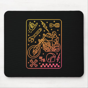 Custom Motorcycle Garage 3 Mouse Pad