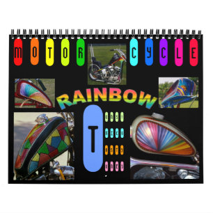 Custom Motorcycle paint midi 12 month Calendar