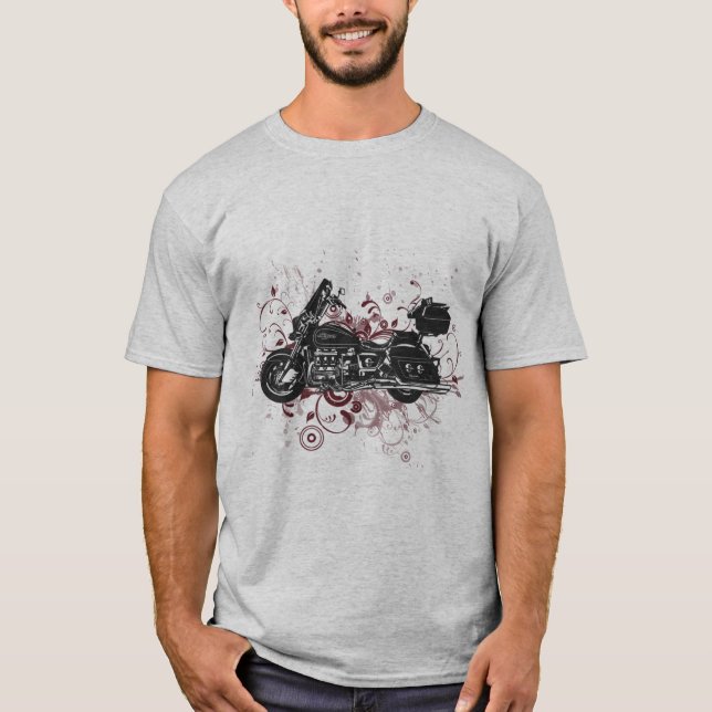 Custom Motorcycle - Taking the Curves... T-Shirt (Front)