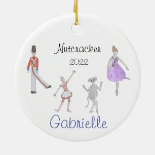 Custom Mouse/Flower/Candy Cane/Soldier Nutcracker  Ceramic Ornament