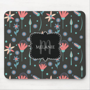 Custom Mouse Pad Funky Florals