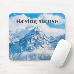 Custom Moving Mouse Text Sky Image Mousepad