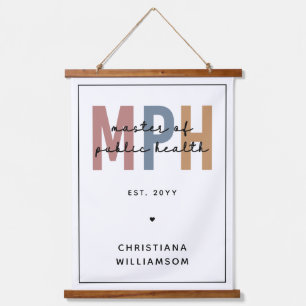 Custom MPH Master of Public Health Graduation Hanging Tapestry