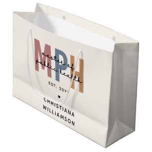 Custom MPH Master of Public Health Graduation Large Gift Bag